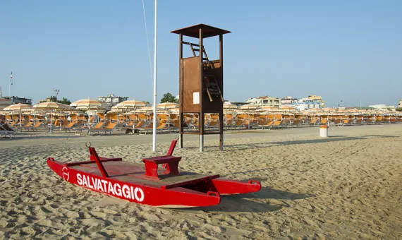 Plaža u Riminiju u Italiji