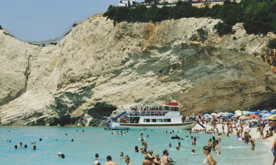 Lefkada ljudi na plaži