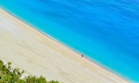 Plaža na Kefaloniji i lepo more.