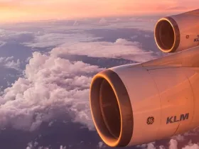 Pogled iz aviona na nebo